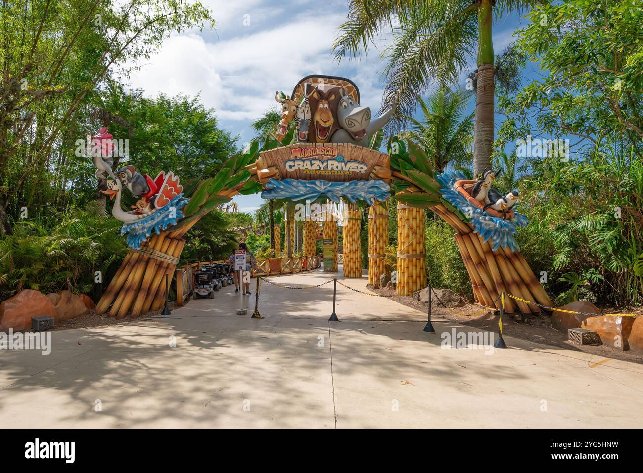 Madagascar Crazy River Adventure al parco a tema Beto Carrero World Foto Stock