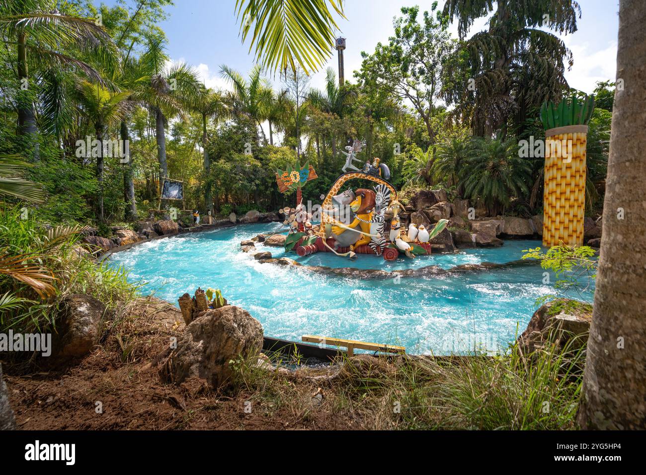 Madagascar Crazy River Adventure al parco a tema Beto Carrero World Foto Stock