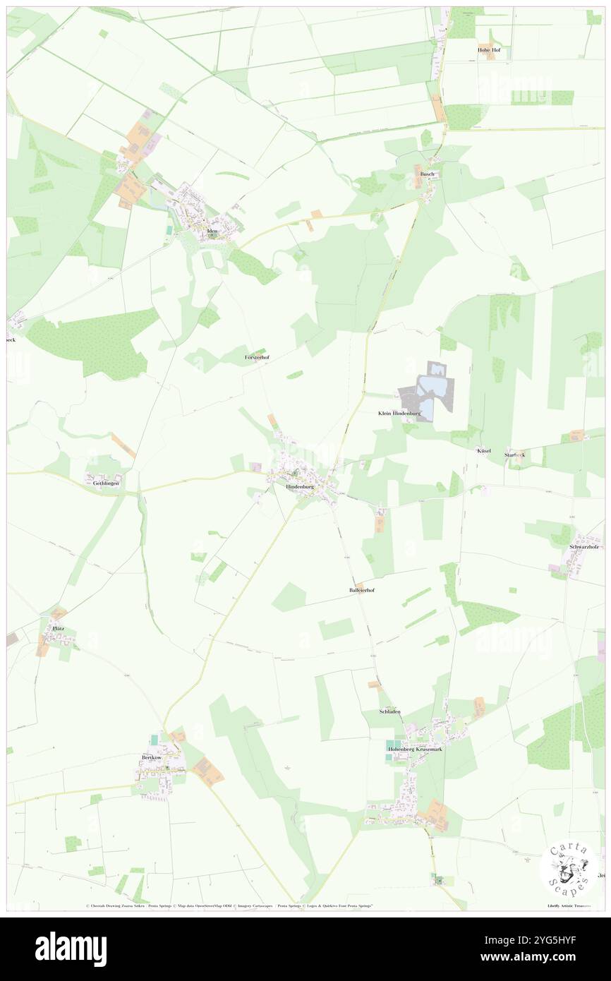 Hindenburg, DE, Germania, Brandeburgo, N 53 15' 0'', N 13 43' 0'', mappa, Cartascapes Mappa pubblicata nel 2024. Esplora Cartascapes, una mappa che rivela i diversi paesaggi, culture ed ecosistemi della Terra. Viaggia attraverso il tempo e lo spazio, scoprendo l'interconnessione del passato, del presente e del futuro del nostro pianeta. Foto Stock