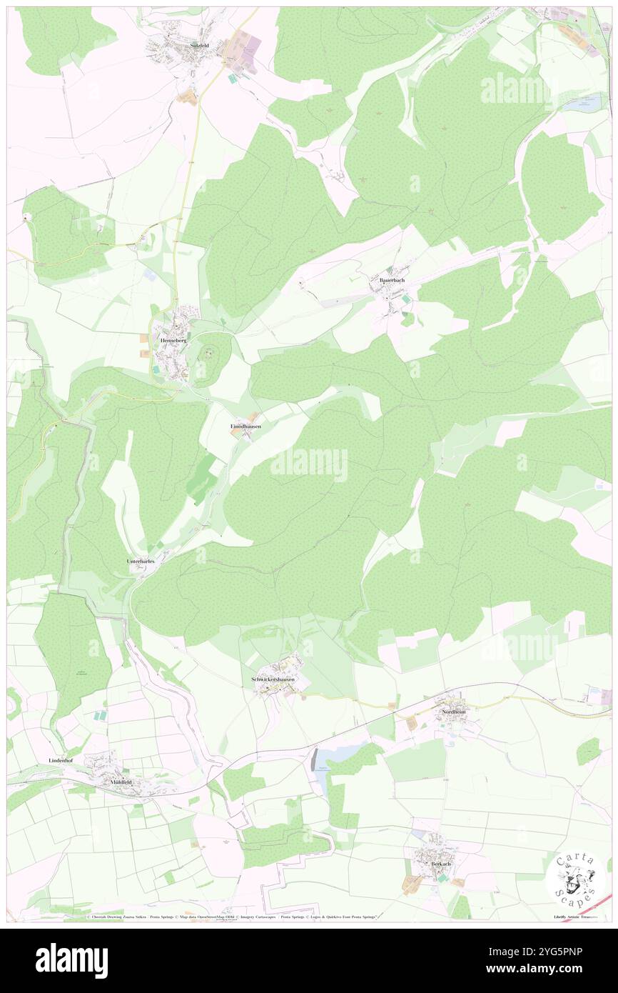 Forst Henneberg, DE, Germania, Turingia, N 50 28' 46'', N 10 22' 40'', mappa, Cartascapes Mappa pubblicata nel 2024. Esplora Cartascapes, una mappa che rivela i diversi paesaggi, culture ed ecosistemi della Terra. Viaggia attraverso il tempo e lo spazio, scoprendo l'interconnessione del passato, del presente e del futuro del nostro pianeta. Foto Stock