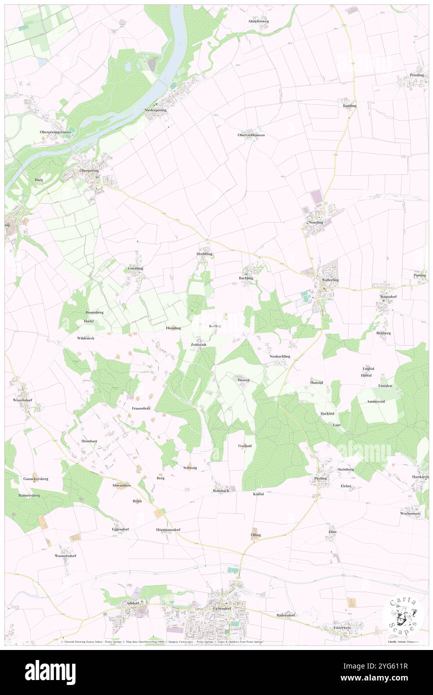 Kolling, bassa Baviera, DE, Germania, Baviera, N 48 40' 41'', N 12 51' 18'', MAP, Cartascapes Map pubblicata nel 2024. Esplora Cartascapes, una mappa che rivela i diversi paesaggi, culture ed ecosistemi della Terra. Viaggia attraverso il tempo e lo spazio, scoprendo l'interconnessione del passato, del presente e del futuro del nostro pianeta. Foto Stock