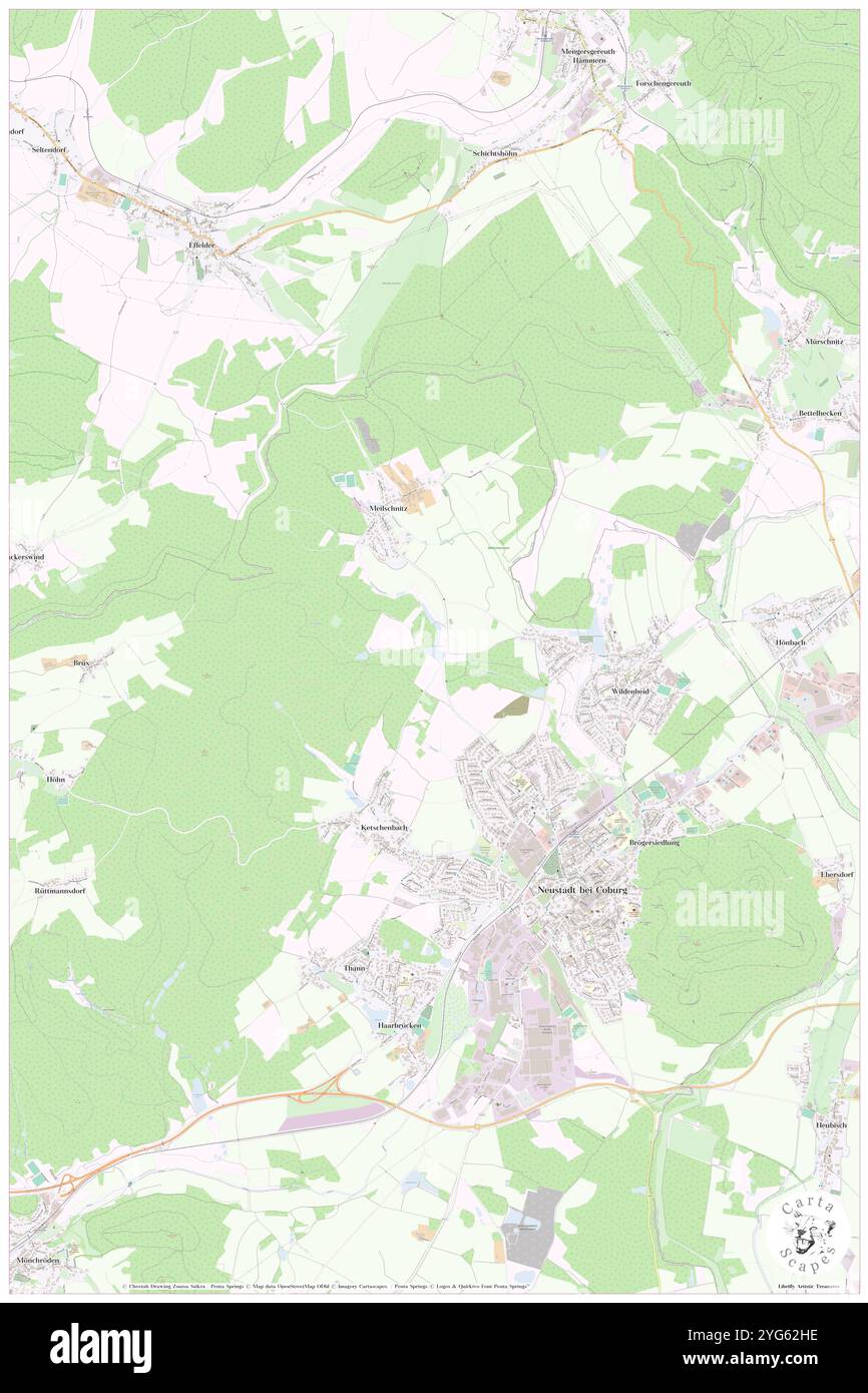 Hosensee, DE, Germania, Baviera, N 50 20' 46'', N 11 6' 18''', mappa, Cartascapes Mappa pubblicata nel 2024. Esplora Cartascapes, una mappa che rivela i diversi paesaggi, culture ed ecosistemi della Terra. Viaggia attraverso il tempo e lo spazio, scoprendo l'interconnessione del passato, del presente e del futuro del nostro pianeta. Foto Stock