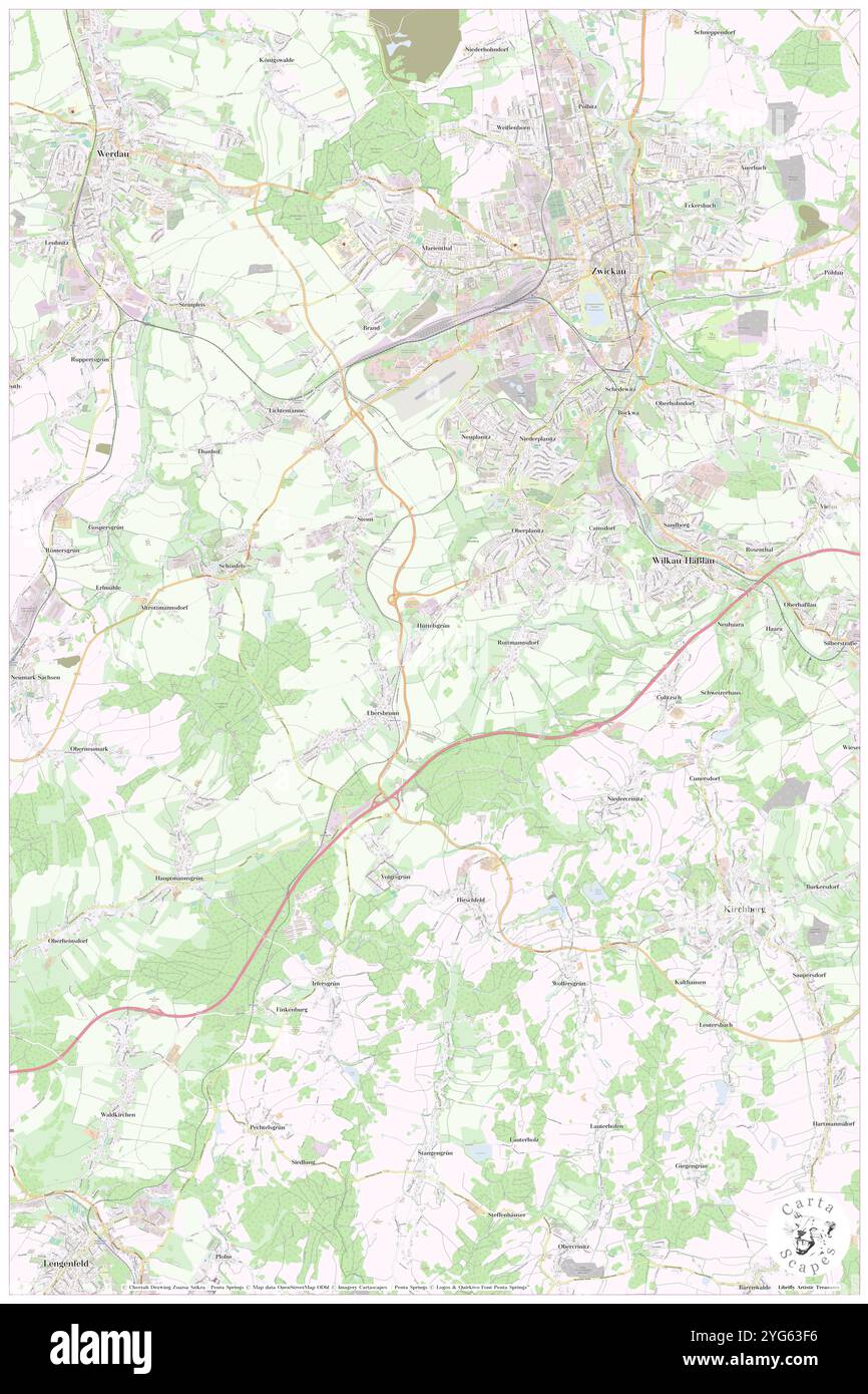 Huettelsgruen, DE, Germania, Sassonia, N 50 39' 43'', N 12 26' 49'', mappa, Cartascapes Mappa pubblicata nel 2024. Esplora Cartascapes, una mappa che rivela i diversi paesaggi, culture ed ecosistemi della Terra. Viaggia attraverso il tempo e lo spazio, scoprendo l'interconnessione del passato, del presente e del futuro del nostro pianeta. Foto Stock