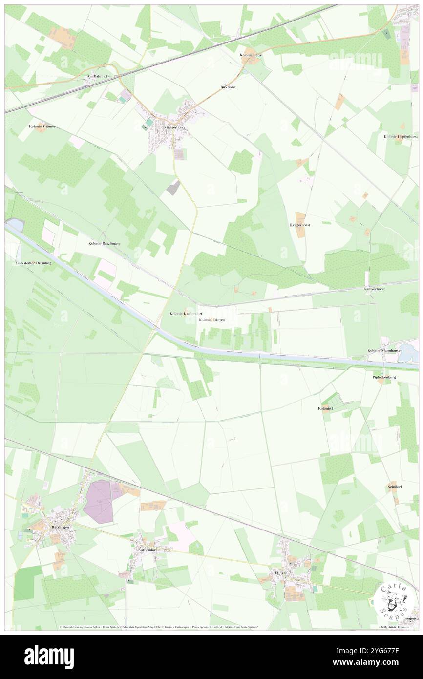 Kolonie Etingen, DE, Germania, Sassonia-Anhalt, N 52 25' 55'', N 11 9' 2'', mappa, Cartascapes Mappa pubblicata nel 2024. Esplora Cartascapes, una mappa che rivela i diversi paesaggi, culture ed ecosistemi della Terra. Viaggia attraverso il tempo e lo spazio, scoprendo l'interconnessione del passato, del presente e del futuro del nostro pianeta. Foto Stock