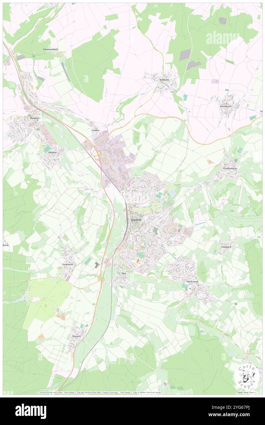 Huenfeld, Regierungsbezirk Kassel, DE, Germania, Assia, N 50 40' 23'', N 9 45' 44'', MAP, Cartascapes Map pubblicata nel 2024. Esplora Cartascapes, una mappa che rivela i diversi paesaggi, culture ed ecosistemi della Terra. Viaggia attraverso il tempo e lo spazio, scoprendo l'interconnessione del passato, del presente e del futuro del nostro pianeta. Foto Stock