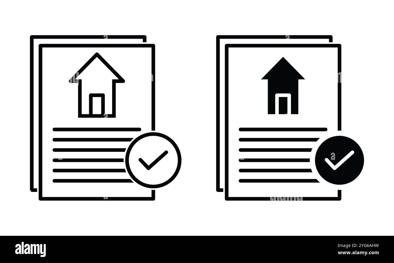 Icona regole casa, contorno, silhouette, vettore, illustrazione. Illustrazione Vettoriale