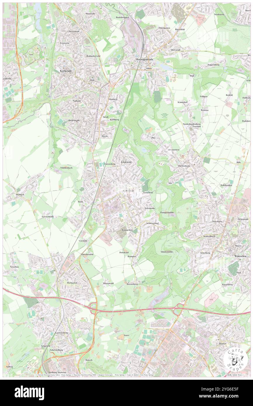 Kohlscheid, Regierungsbezirk Köln, DE, Germania, Renania settentrionale-Vestfalia, N 50 50' 5'', N 6 5' 16'', MAP, Cartascapes Map pubblicata nel 2024. Esplora Cartascapes, una mappa che rivela i diversi paesaggi, culture ed ecosistemi della Terra. Viaggia attraverso il tempo e lo spazio, scoprendo l'interconnessione del passato, del presente e del futuro del nostro pianeta. Foto Stock