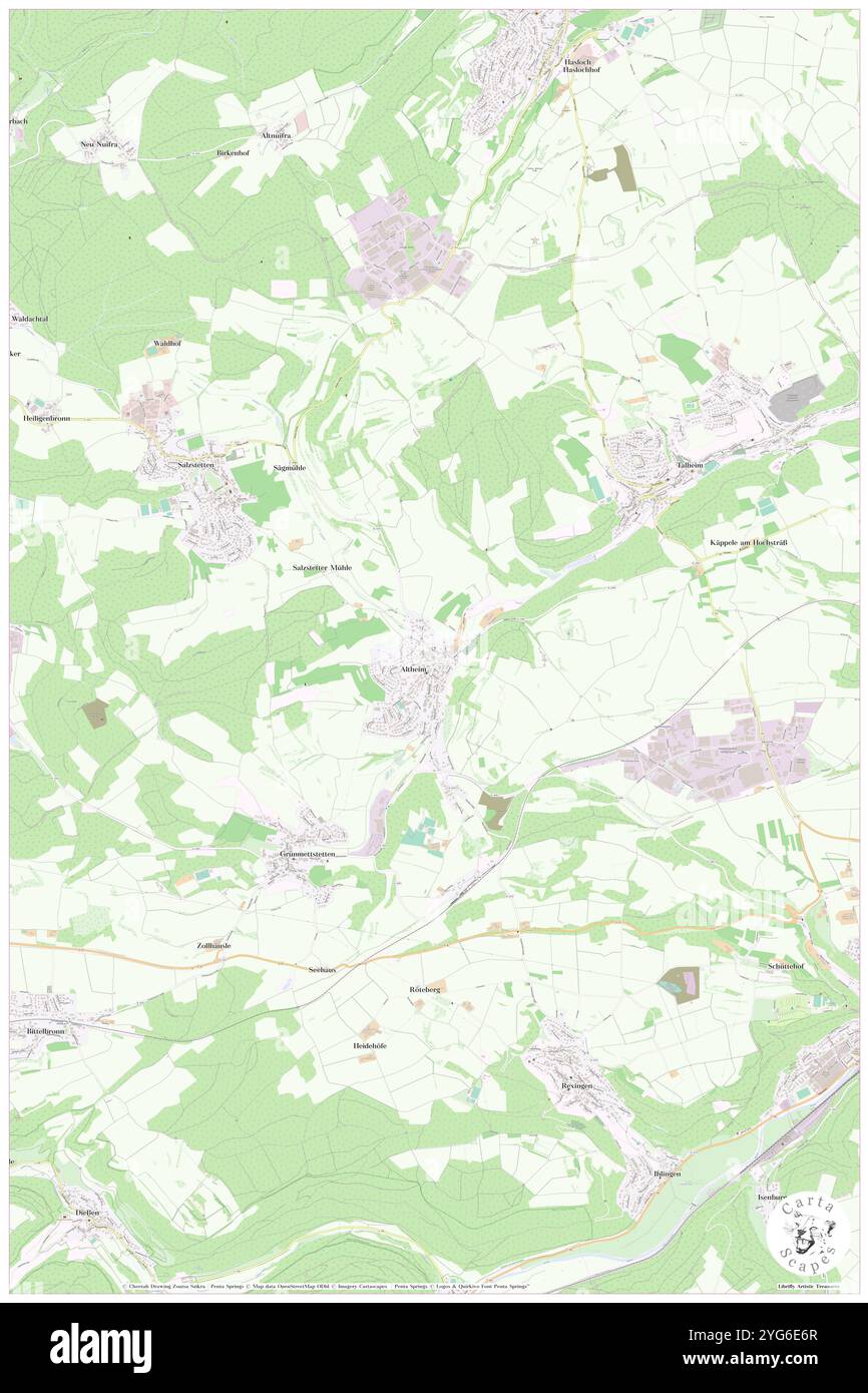 Altheim, regione di Tübingen, DE, Germania, Baden-Wurttemberg, N 48 34' 47'', N 10 1' 27'', MAP, Cartascapes Map pubblicata nel 2024. Esplora Cartascapes, una mappa che rivela i diversi paesaggi, culture ed ecosistemi della Terra. Viaggia attraverso il tempo e lo spazio, scoprendo l'interconnessione del passato, del presente e del futuro del nostro pianeta. Foto Stock