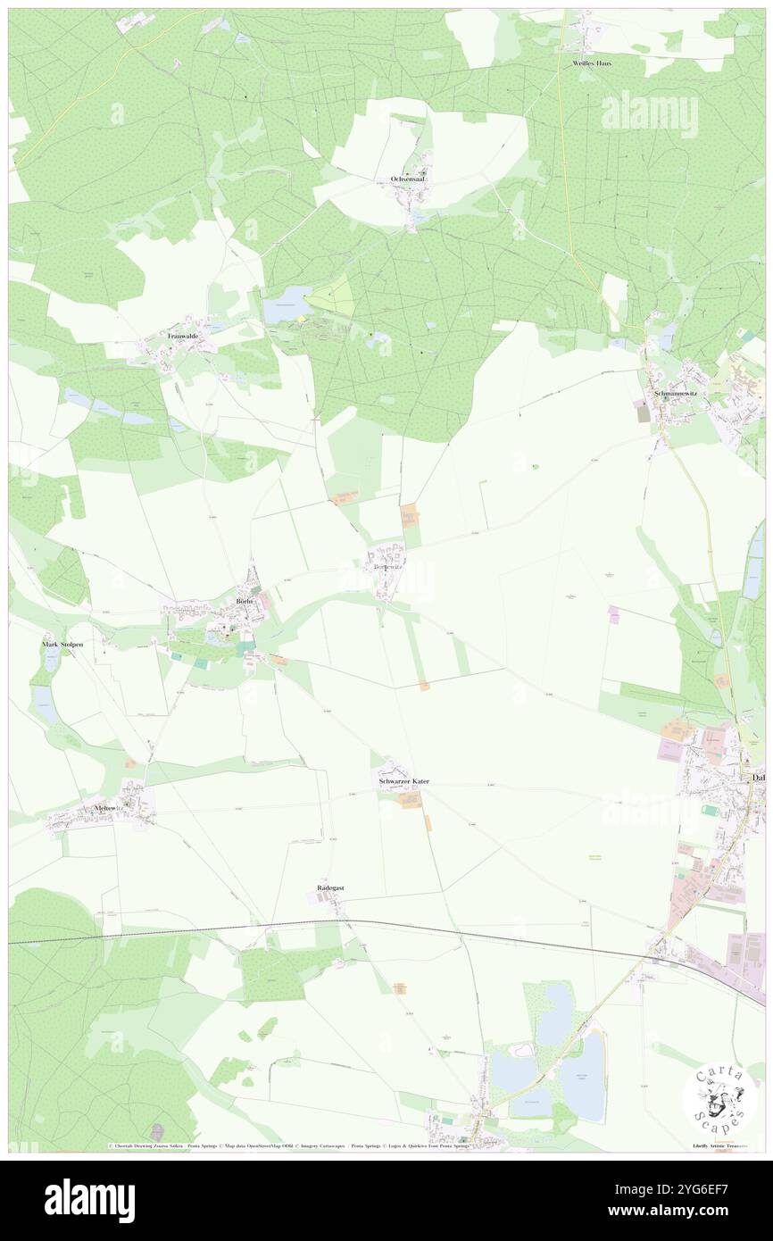 Bortewitz, DE, Germania, Sassonia, N 51 22' 56'', N 12 56' 52'', mappa, Cartascapes Mappa pubblicata nel 2024. Esplora Cartascapes, una mappa che rivela i diversi paesaggi, culture ed ecosistemi della Terra. Viaggia attraverso il tempo e lo spazio, scoprendo l'interconnessione del passato, del presente e del futuro del nostro pianeta. Foto Stock