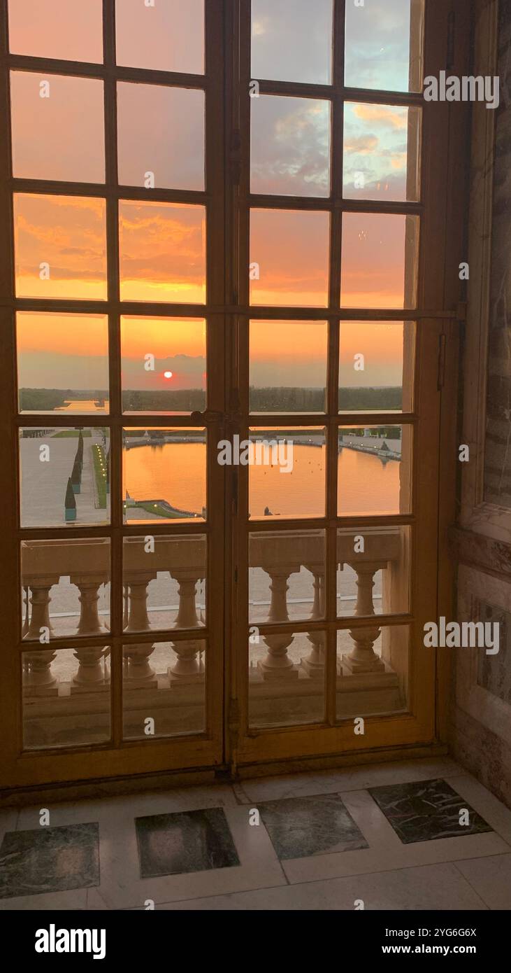 Vista dal Castello di Versailles. Foto Stock