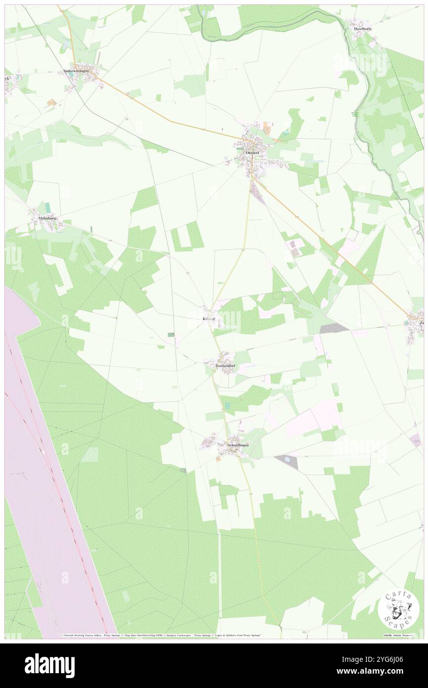 Kuestorf, DE, Germania, bassa Sassonia, N 52 40' 21'', N 10 47' 57'', mappa, Cartascapes Mappa pubblicata nel 2024. Esplora Cartascapes, una mappa che rivela i diversi paesaggi, culture ed ecosistemi della Terra. Viaggia attraverso il tempo e lo spazio, scoprendo l'interconnessione del passato, del presente e del futuro del nostro pianeta. Foto Stock