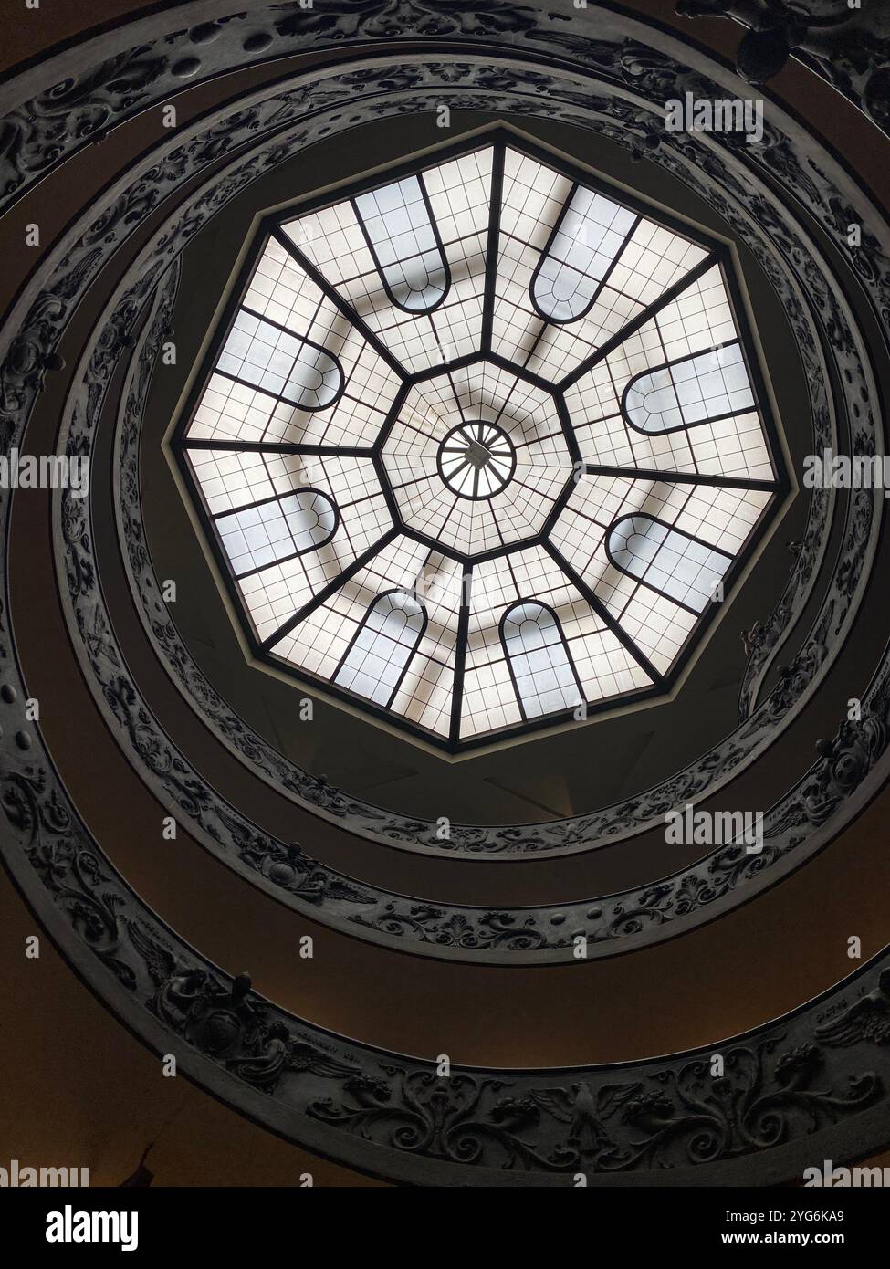 Scalinata dei Musei Vaticani del Bramante Foto Stock