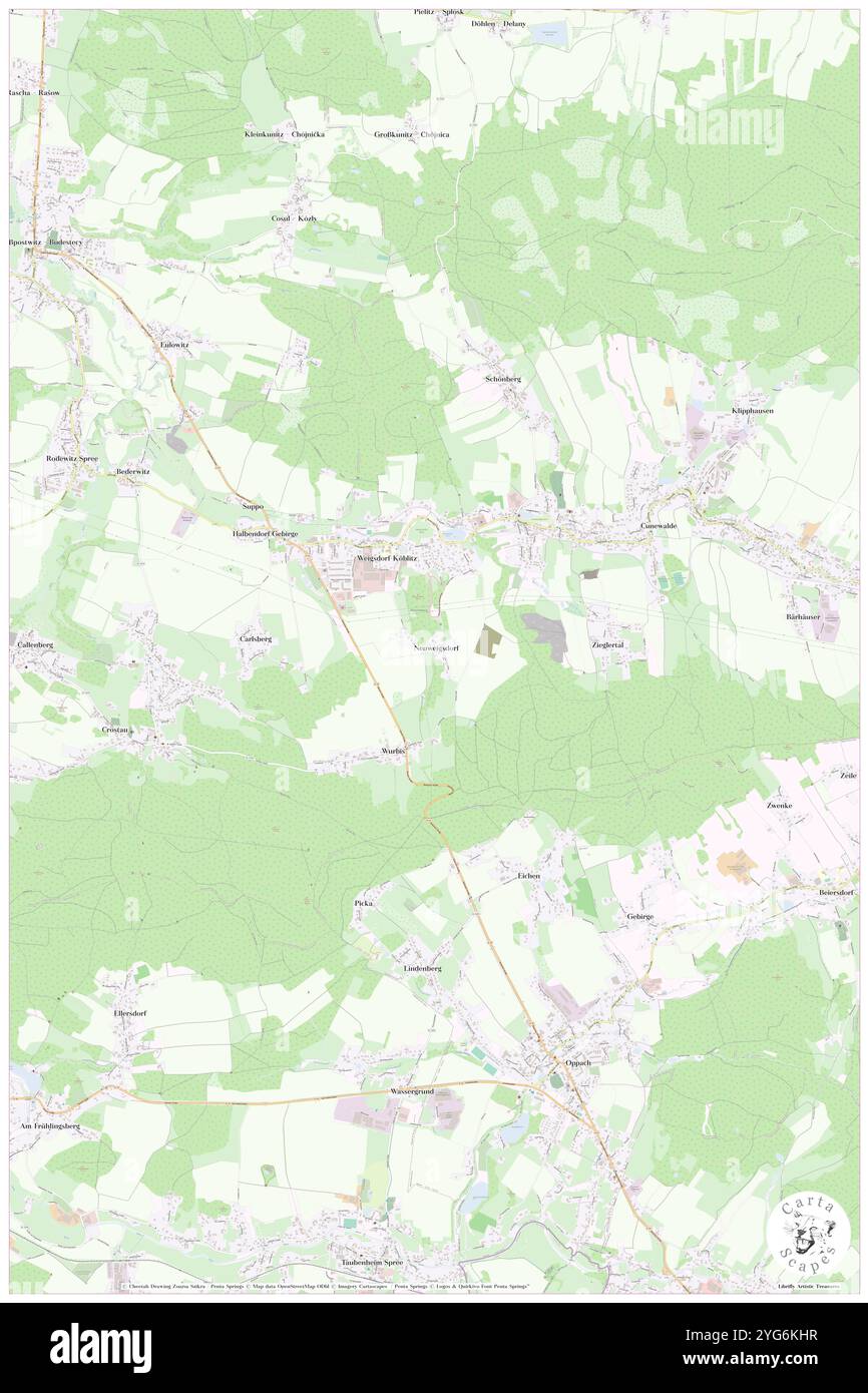 Neuweigsdorf, DE, Germania, Sassonia, N 51 5' 20'', N 14 29' 16'', mappa, Cartascapes Mappa pubblicata nel 2024. Esplora Cartascapes, una mappa che rivela i diversi paesaggi, culture ed ecosistemi della Terra. Viaggia attraverso il tempo e lo spazio, scoprendo l'interconnessione del passato, del presente e del futuro del nostro pianeta. Foto Stock