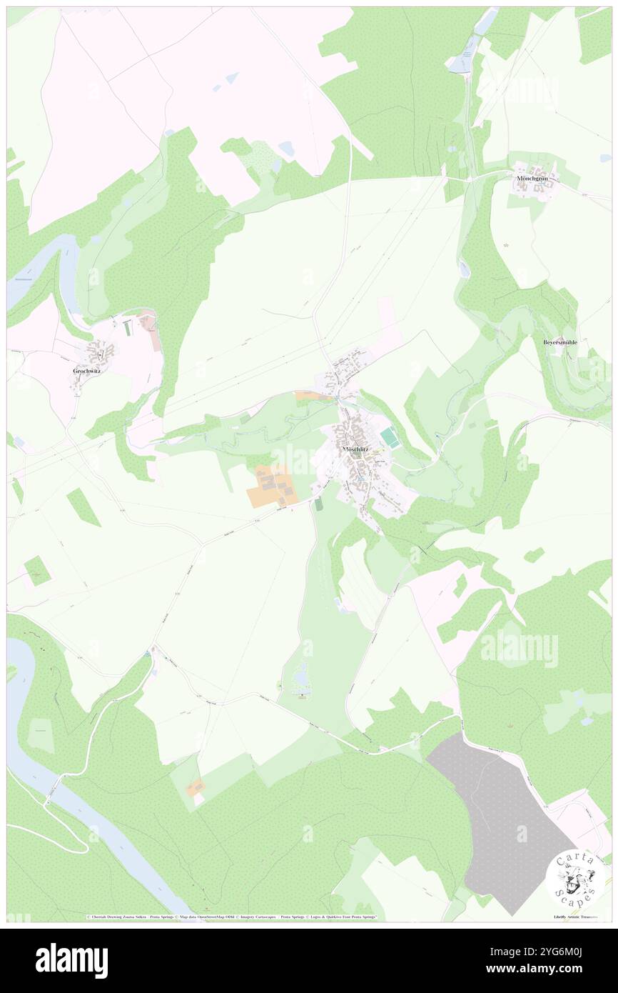 Moeschlitz, DE, Germania, Turingia, N 50 33' 55'', N 11 45' 5'', mappa, Cartascapes Mappa pubblicata nel 2024. Esplora Cartascapes, una mappa che rivela i diversi paesaggi, culture ed ecosistemi della Terra. Viaggia attraverso il tempo e lo spazio, scoprendo l'interconnessione del passato, del presente e del futuro del nostro pianeta. Foto Stock