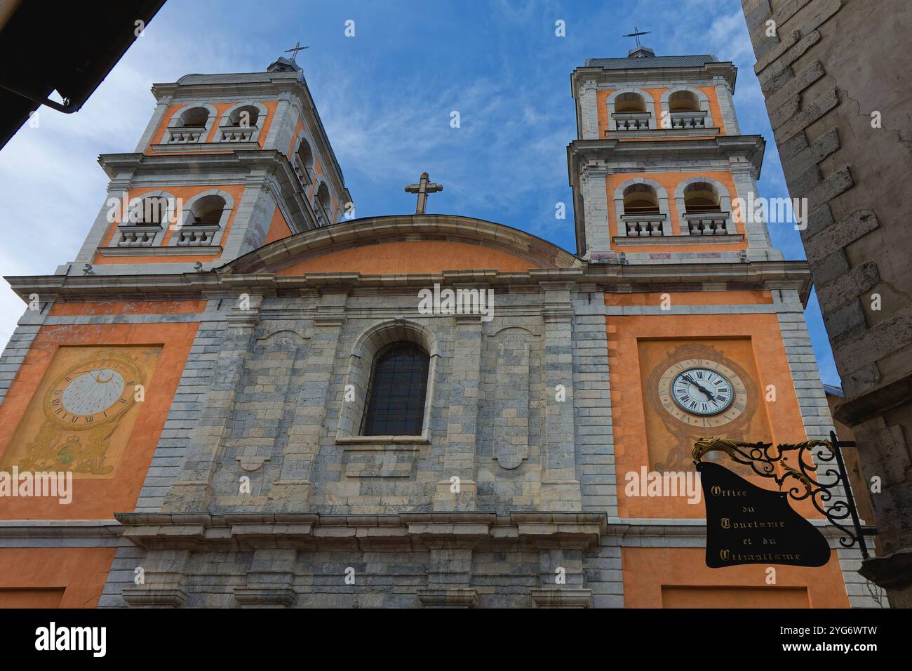 Chiesa Collegiata di Notre-Dame e Saint-Nicolas, a Briancon, Francia Foto Stock