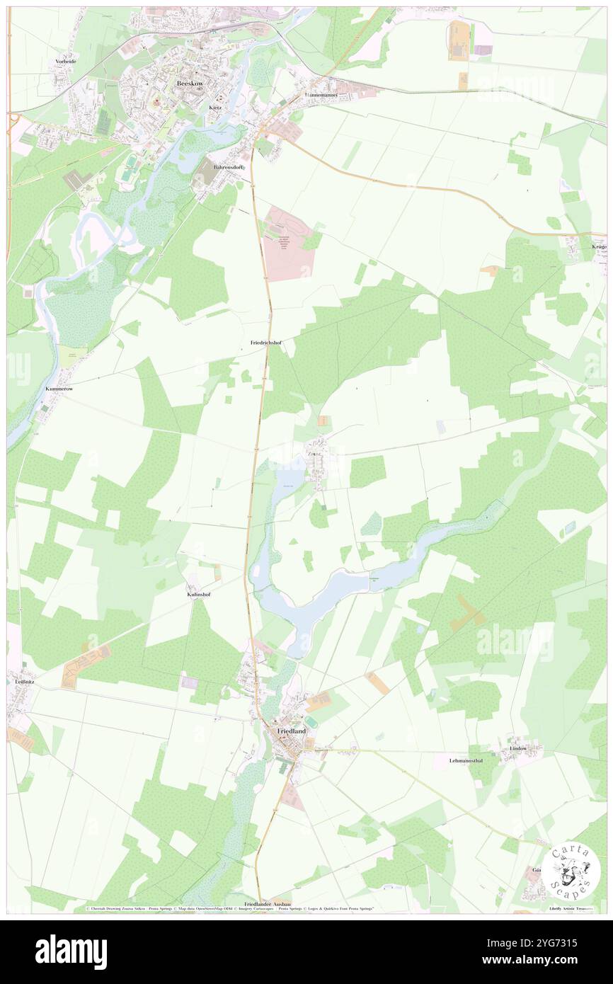 Zeuster SEE, DE, Germania, Brandeburgo, N 52 7' 59'', N 14 16' 0'', mappa, Cartascapes Mappa pubblicata nel 2024. Esplora Cartascapes, una mappa che rivela i diversi paesaggi, culture ed ecosistemi della Terra. Viaggia attraverso il tempo e lo spazio, scoprendo l'interconnessione del passato, del presente e del futuro del nostro pianeta. Foto Stock