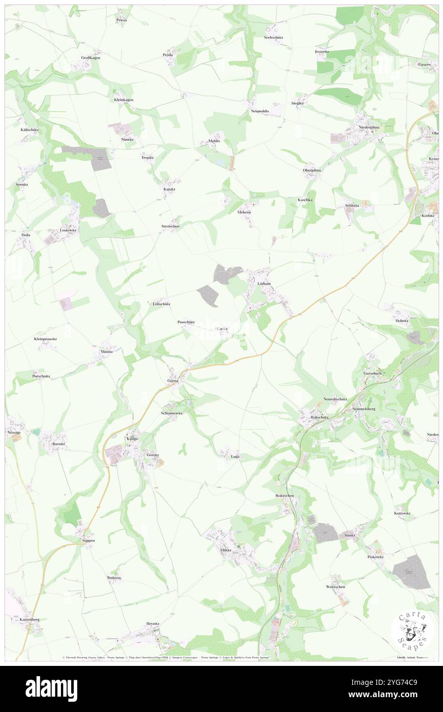 Canitz, DE, Germania, Sassonia, N 51 8' 9'', N 13 24' 1''', mappa, Cartascapes Mappa pubblicata nel 2024. Esplora Cartascapes, una mappa che rivela i diversi paesaggi, culture ed ecosistemi della Terra. Viaggia attraverso il tempo e lo spazio, scoprendo l'interconnessione del passato, del presente e del futuro del nostro pianeta. Foto Stock