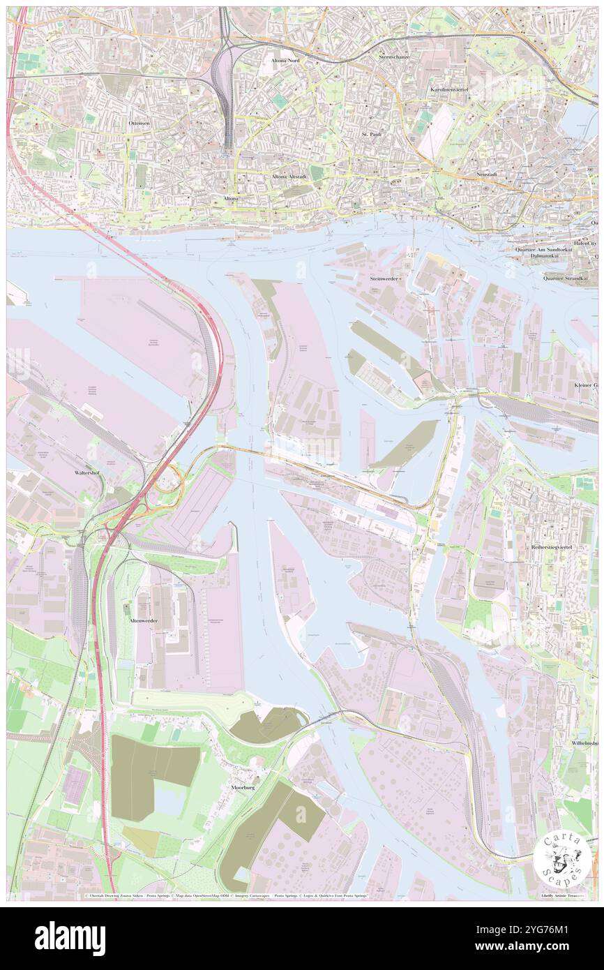 Rosskanal, DE, Germania, Amburgo, N 53 31' 17'', N 9 56' 51'', mappa, Cartascapes Mappa pubblicata nel 2024. Esplora Cartascapes, una mappa che rivela i diversi paesaggi, culture ed ecosistemi della Terra. Viaggia attraverso il tempo e lo spazio, scoprendo l'interconnessione del passato, del presente e del futuro del nostro pianeta. Foto Stock