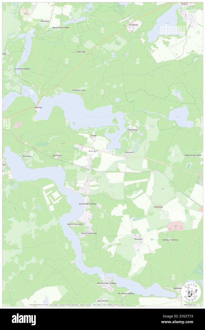 Birkenbusch, DE, Germania, Brandeburgo, N 53 7' 0'', N 13 34' 59'', mappa, Cartascapes Mappa pubblicata nel 2024. Esplora Cartascapes, una mappa che rivela i diversi paesaggi, culture ed ecosistemi della Terra. Viaggia attraverso il tempo e lo spazio, scoprendo l'interconnessione del passato, del presente e del futuro del nostro pianeta. Foto Stock