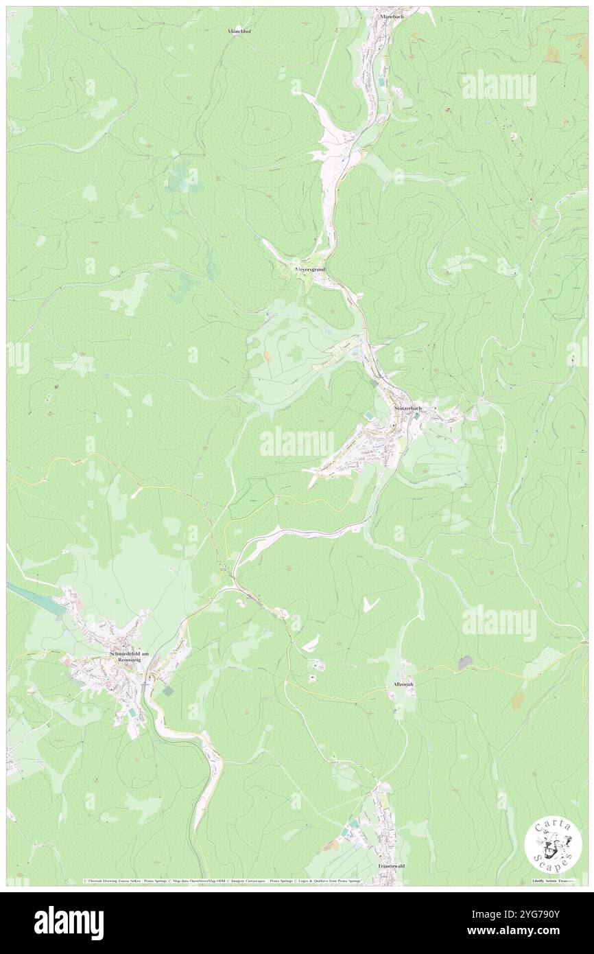 Lauersberg, DE, Germania, Turingia, N 50 37' 53'', N 10 50' 37'', mappa, Cartascapes Mappa pubblicata nel 2024. Esplora Cartascapes, una mappa che rivela i diversi paesaggi, culture ed ecosistemi della Terra. Viaggia attraverso il tempo e lo spazio, scoprendo l'interconnessione del passato, del presente e del futuro del nostro pianeta. Foto Stock