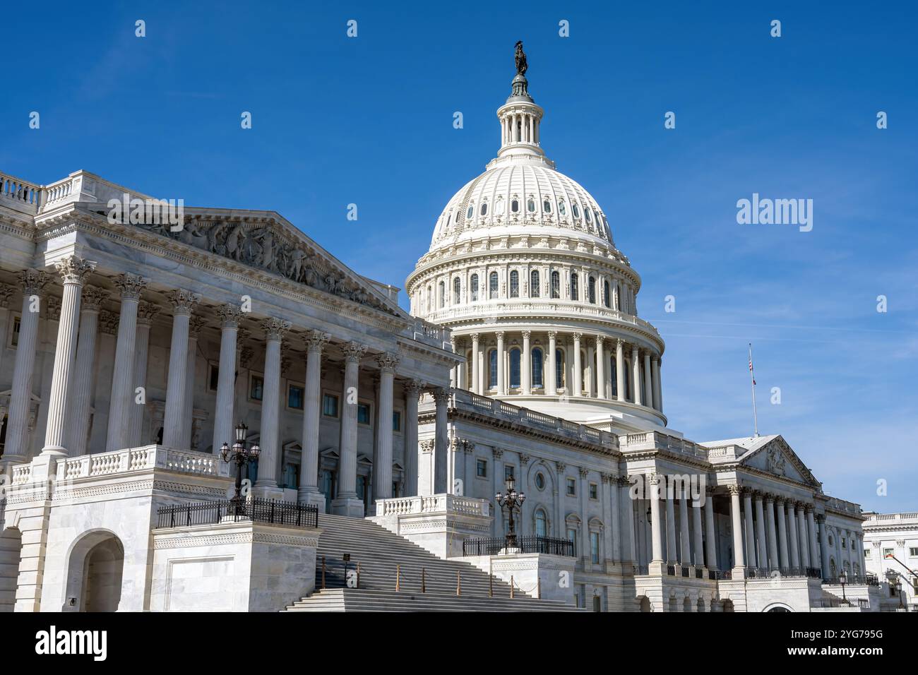 Il famoso Campidoglio degli Stati Uniti a Washington DC Foto Stock