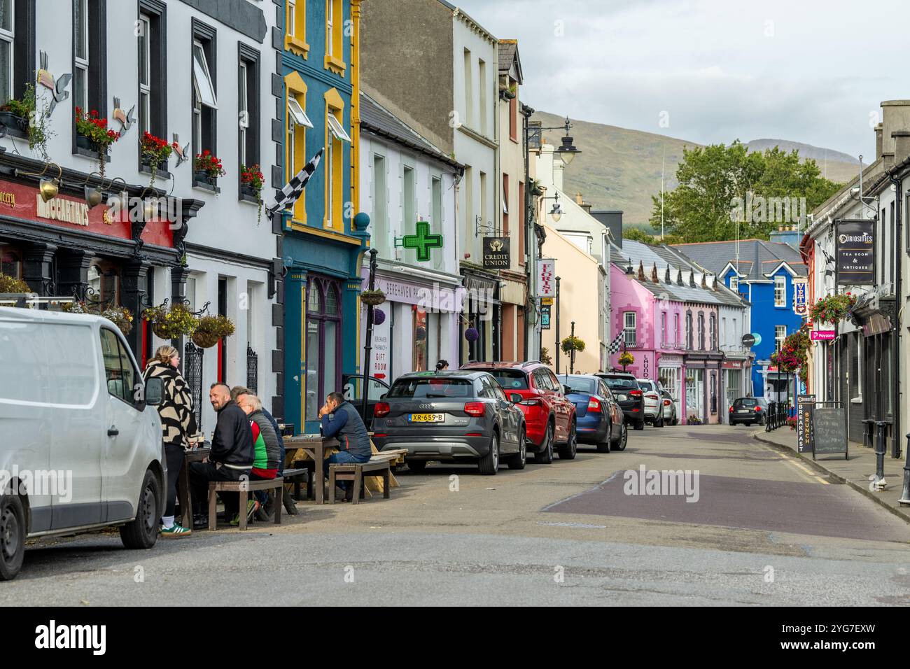 Main Street, Castletownbere, West Cork, Irlanda. Foto Stock
