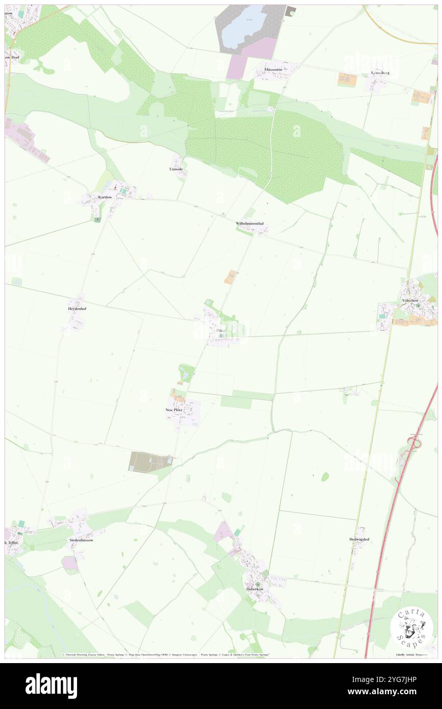 Ploetz, DE, Germania, Meclemburgo-Vorpommern, N 53 52' 24'', N 13 17' 31'', mappa, Cartascapes Mappa pubblicata nel 2024. Esplora Cartascapes, una mappa che rivela i diversi paesaggi, culture ed ecosistemi della Terra. Viaggia attraverso il tempo e lo spazio, scoprendo l'interconnessione del passato, del presente e del futuro del nostro pianeta. Foto Stock