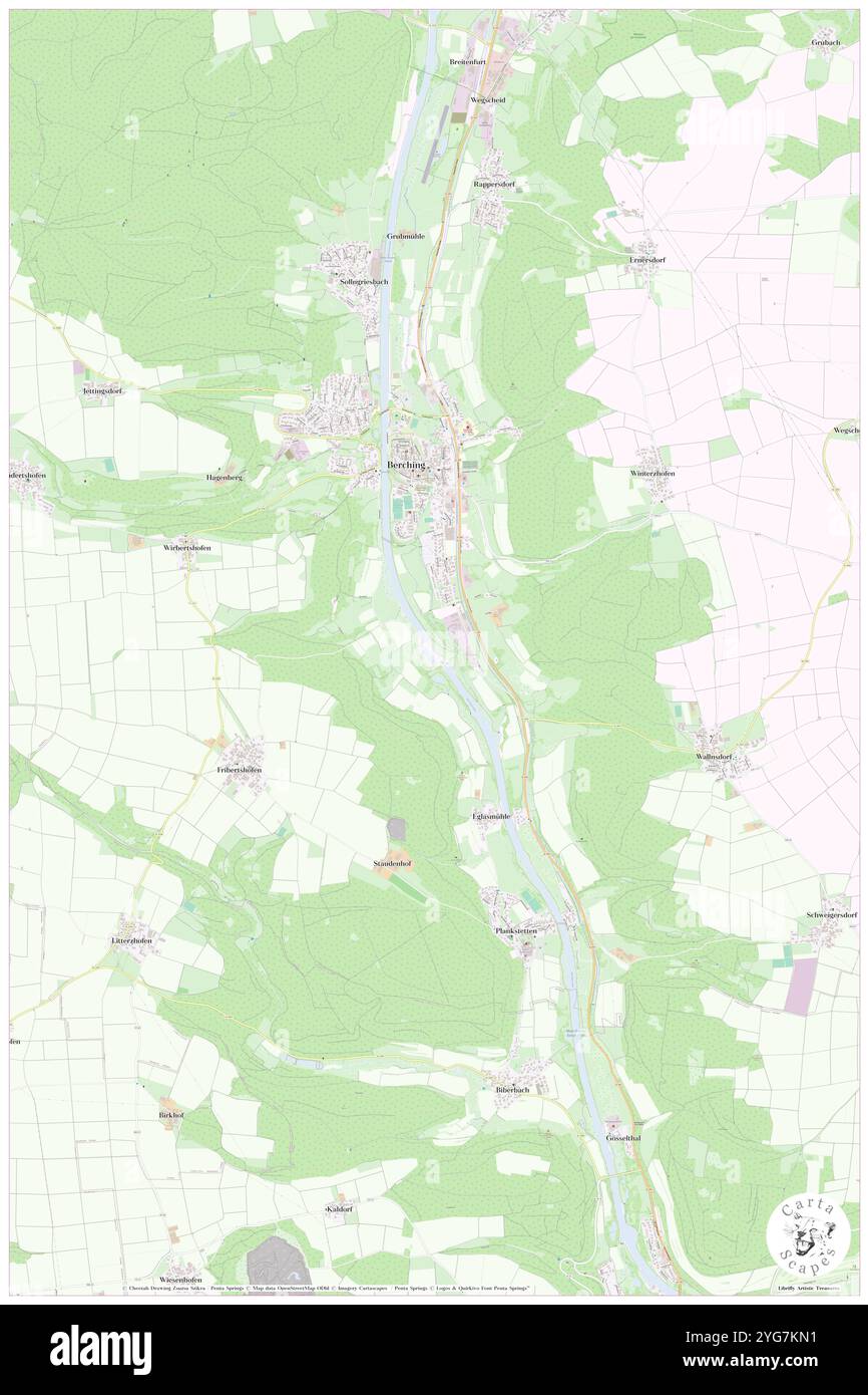 SCHLEUSE Berching (Main-Donau-Kanal), alto Palatinato, DE, Germania, Baviera, N 49 5' 30'', N 11 26' 35'', MAP, Cartascapes Map pubblicata nel 2024. Esplora Cartascapes, una mappa che rivela i diversi paesaggi, culture ed ecosistemi della Terra. Viaggia attraverso il tempo e lo spazio, scoprendo l'interconnessione del passato, del presente e del futuro del nostro pianeta. Foto Stock