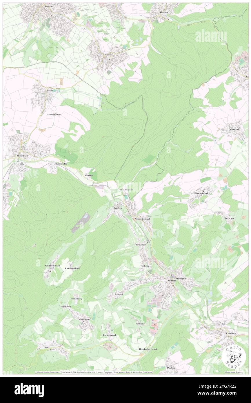 Forsterei Huttengesass, DE, Germania, Baviera, N 50 5' 35'', N 9 8' 49'', mappa, Cartascapes Mappa pubblicata nel 2024. Esplora Cartascapes, una mappa che rivela i diversi paesaggi, culture ed ecosistemi della Terra. Viaggia attraverso il tempo e lo spazio, scoprendo l'interconnessione del passato, del presente e del futuro del nostro pianeta. Foto Stock