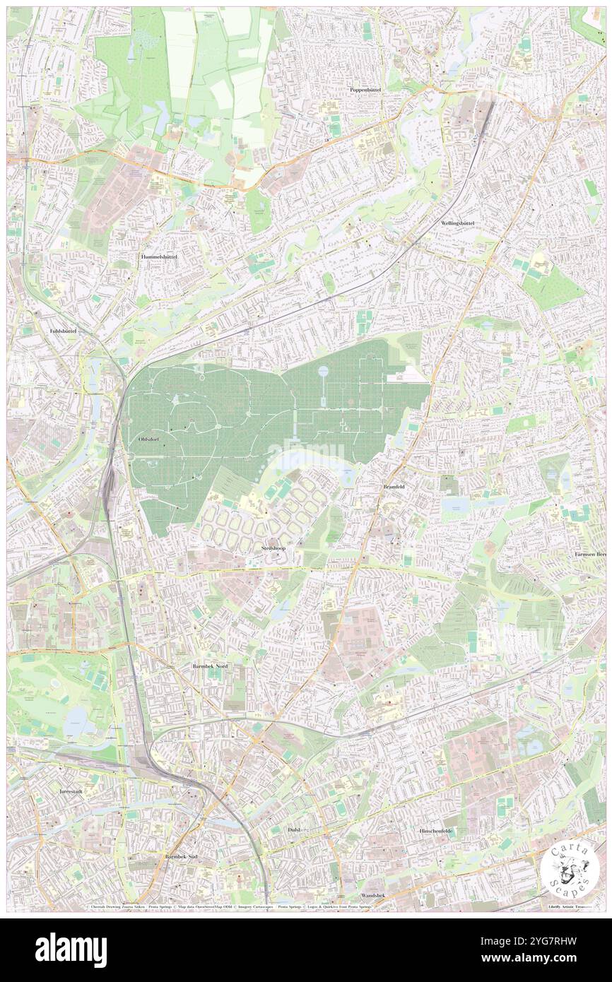 Bramfelder SEE, DE, Germania, Amburgo, N 53 37' 10'', N 10 3' 51'', mappa, Cartascapes Mappa pubblicata nel 2024. Esplora Cartascapes, una mappa che rivela i diversi paesaggi, culture ed ecosistemi della Terra. Viaggia attraverso il tempo e lo spazio, scoprendo l'interconnessione del passato, del presente e del futuro del nostro pianeta. Foto Stock