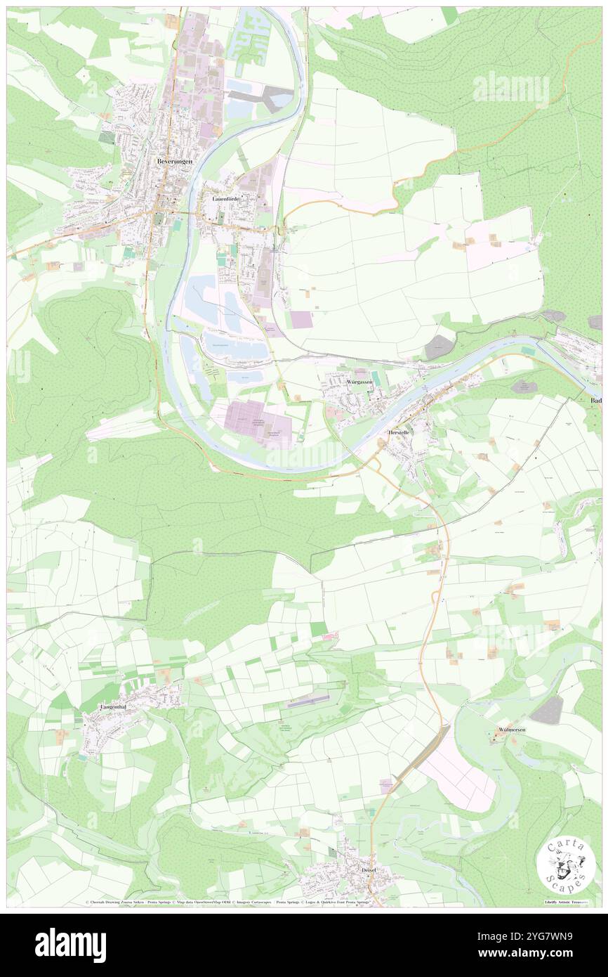 Herstelle, Regierungsbezirk Detmold, DE, Germania, Renania settentrionale-Vestfalia, N 51 38' 30'', N 9 25' 4'', MAP, Cartascapes Map pubblicata nel 2024. Esplora Cartascapes, una mappa che rivela i diversi paesaggi, culture ed ecosistemi della Terra. Viaggia attraverso il tempo e lo spazio, scoprendo l'interconnessione del passato, del presente e del futuro del nostro pianeta. Foto Stock