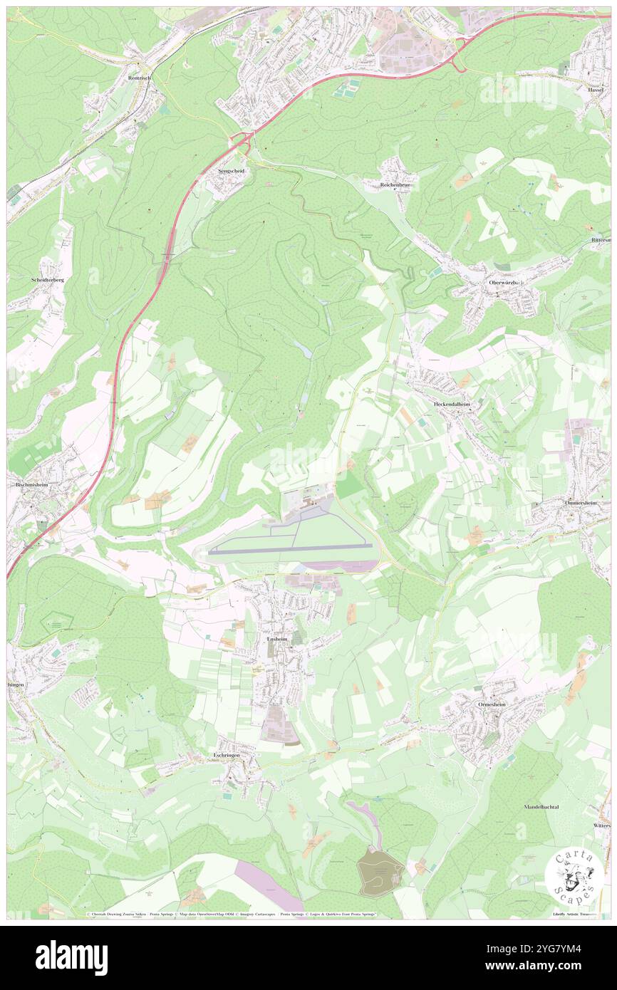 Ensheim, DE, Germania, Rheinland-Pfalz, N 49 48' 23'', N 8 6' 56'', mappa, Cartascapes Mappa pubblicata nel 2024. Esplora Cartascapes, una mappa che rivela i diversi paesaggi, culture ed ecosistemi della Terra. Viaggia attraverso il tempo e lo spazio, scoprendo l'interconnessione del passato, del presente e del futuro del nostro pianeta. Foto Stock