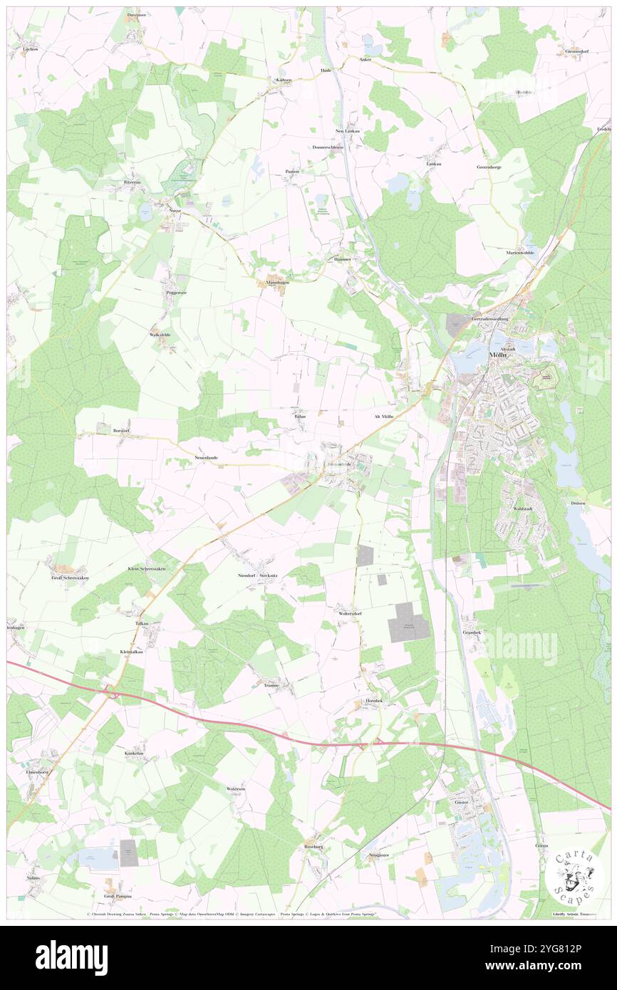 Kreis Herzogtum Lauenburg, DE, Germania, Schleswig-Holstein, N 53 36' 27'', N 10 37' 30'', mappa, Cartascapes Mappa pubblicata nel 2024. Esplora Cartascapes, una mappa che rivela i diversi paesaggi, culture ed ecosistemi della Terra. Viaggia attraverso il tempo e lo spazio, scoprendo l'interconnessione del passato, del presente e del futuro del nostro pianeta. Foto Stock