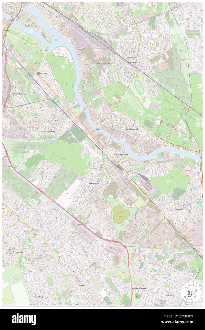 Bahnhof Schoneweide, DE, Germania, Berlino, N 52 27' 16'', N 13 30' 32'', mappa, Cartascapes Mappa pubblicata nel 2024. Esplora Cartascapes, una mappa che rivela i diversi paesaggi, culture ed ecosistemi della Terra. Viaggia attraverso il tempo e lo spazio, scoprendo l'interconnessione del passato, del presente e del futuro del nostro pianeta. Foto Stock