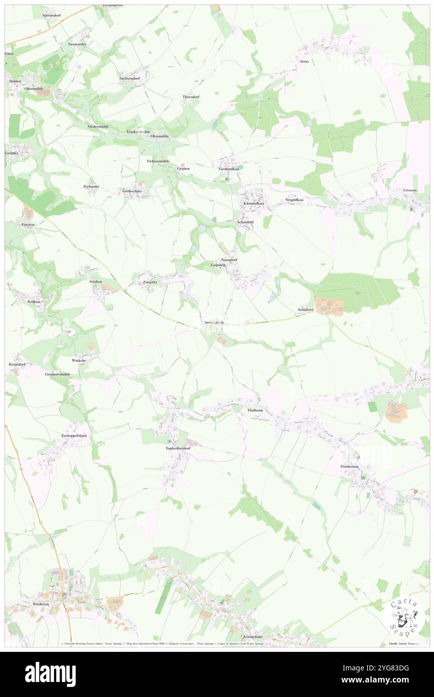 Neugepuelzig, DE, Germania, Sassonia, N 51 0' 52'', N 12 52' 37'', mappa, Cartascapes Mappa pubblicata nel 2024. Esplora Cartascapes, una mappa che rivela i diversi paesaggi, culture ed ecosistemi della Terra. Viaggia attraverso il tempo e lo spazio, scoprendo l'interconnessione del passato, del presente e del futuro del nostro pianeta. Foto Stock