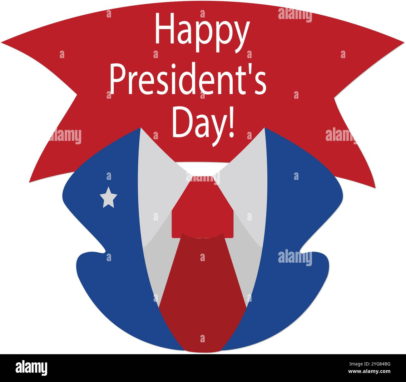 Sfondo piatto per il giorno dei Presidenti per il design di una T-shirt Illustrazione Vettoriale