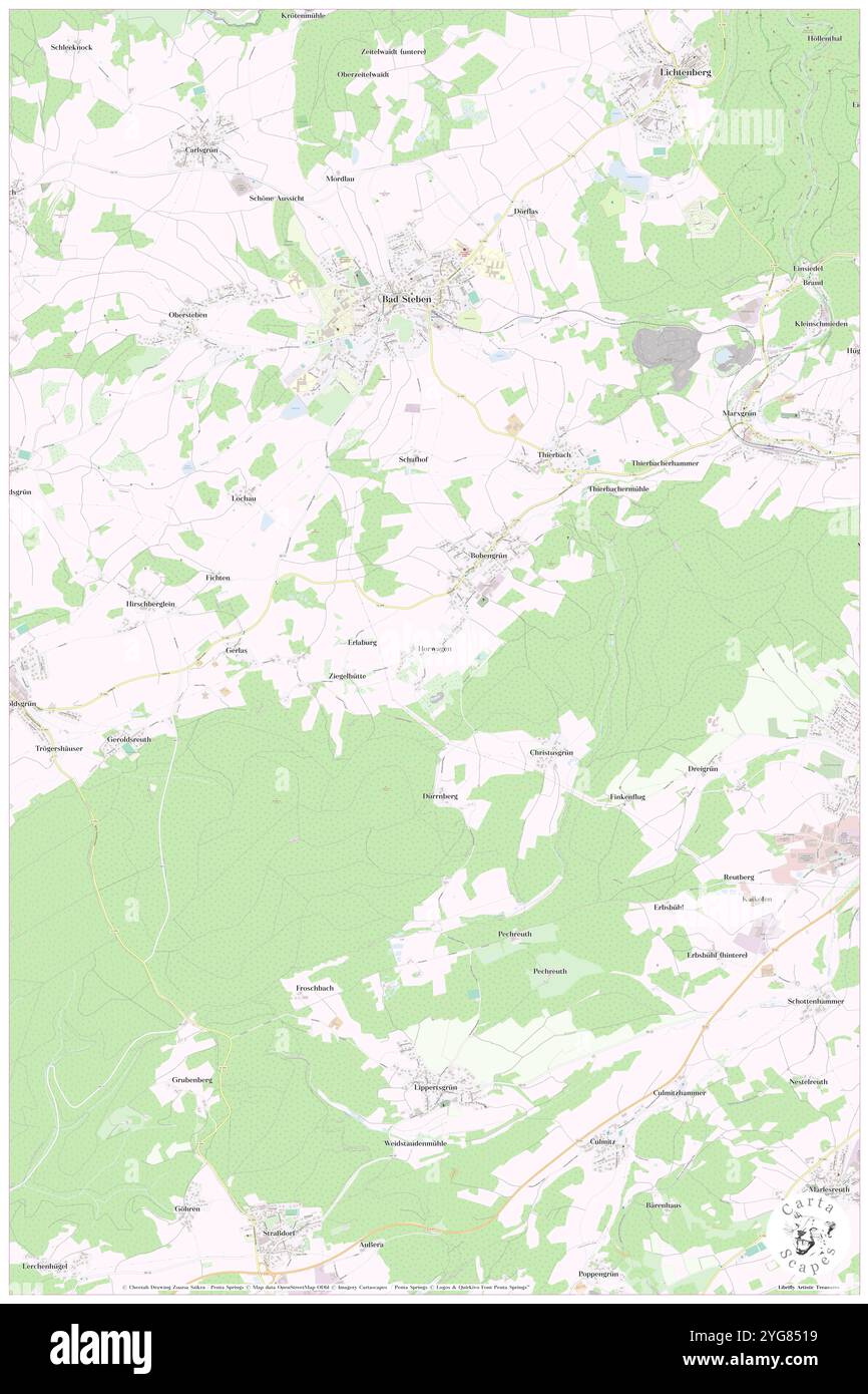 Horwagen, alta Franconia, DE, Germania, Baviera, N 50 20' 21'', N 11 38' 49'', MAP, Cartascapes Map pubblicata nel 2024. Esplora Cartascapes, una mappa che rivela i diversi paesaggi, culture ed ecosistemi della Terra. Viaggia attraverso il tempo e lo spazio, scoprendo l'interconnessione del passato, del presente e del futuro del nostro pianeta. Foto Stock