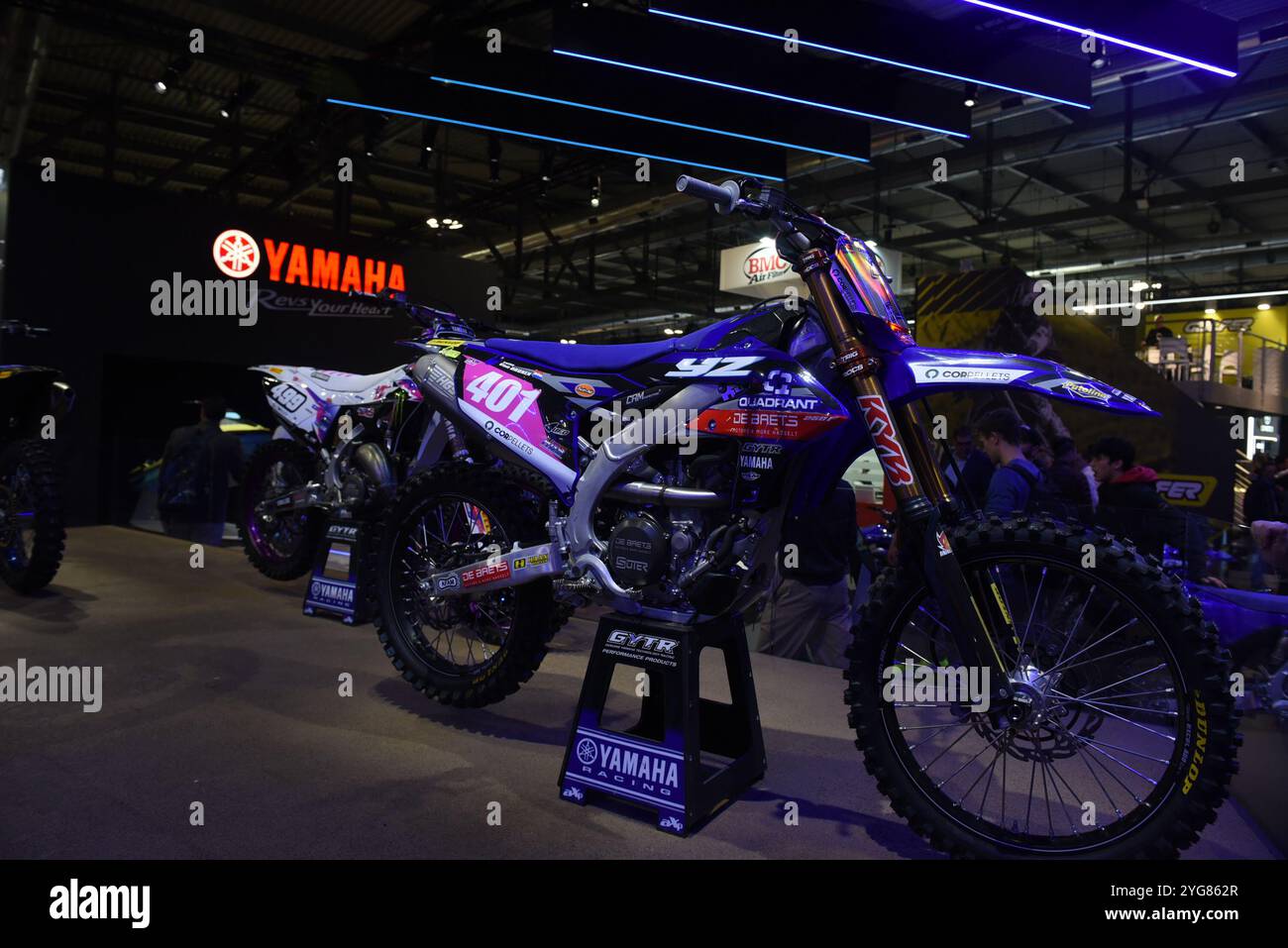 Milano, Italia. 6 novembre 2024. La nuova motocicletta è stata presentata allo stand YAMAHA durante la 81a edizione di EICMA, Salone Internazionale di motociclette, cicli e accessori (Credit Image: © Ervin Shulku/ZUMA Press Wire) SOLO PER USO EDITORIALE! Non per USO commerciale! Foto Stock