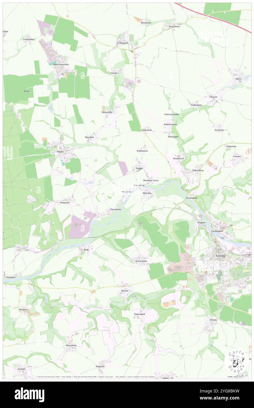 Wiesenthal, DE, Germania, Sassonia, N 51 10' 35'', N 12 53' 19'', mappa, Cartascapes Mappa pubblicata nel 2024. Esplora Cartascapes, una mappa che rivela i diversi paesaggi, culture ed ecosistemi della Terra. Viaggia attraverso il tempo e lo spazio, scoprendo l'interconnessione del passato, del presente e del futuro del nostro pianeta. Foto Stock