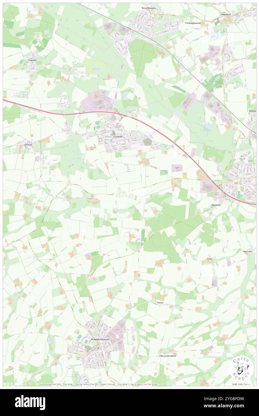 Kuckuck, DE, Germania, bassa Sassonia, N 52 11' 45'', N 8 16' 44'', mappa, Cartascapes Mappa pubblicata nel 2024. Esplora Cartascapes, una mappa che rivela i diversi paesaggi, culture ed ecosistemi della Terra. Viaggia attraverso il tempo e lo spazio, scoprendo l'interconnessione del passato, del presente e del futuro del nostro pianeta. Foto Stock