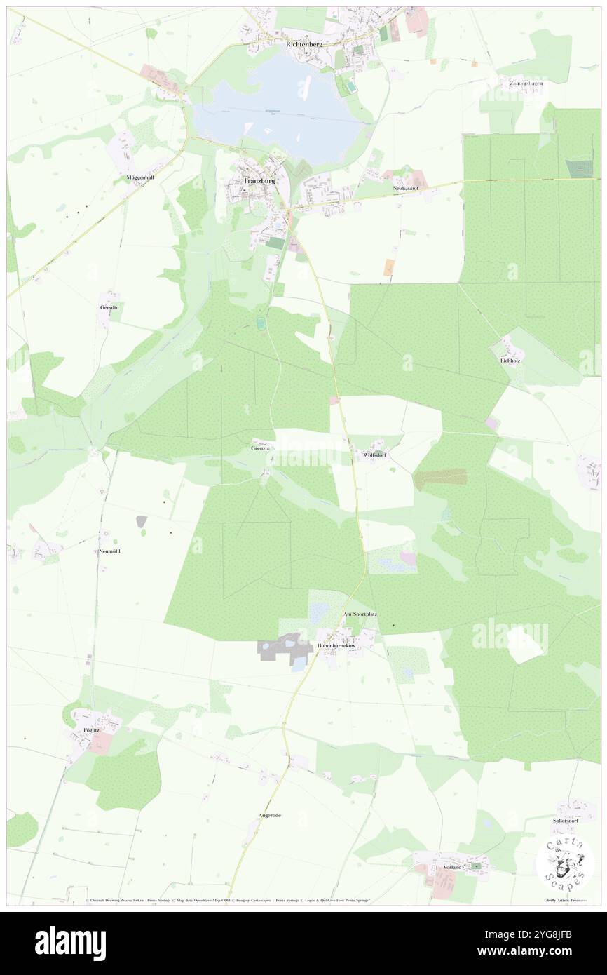 AMT Franzburg-Richtenberg, DE, Germania, Meclemburgo-Vorpommern, N 54 9' 35'', N 12 53' 8'', MAP, Cartascapes Map pubblicata nel 2024. Esplora Cartascapes, una mappa che rivela i diversi paesaggi, culture ed ecosistemi della Terra. Viaggia attraverso il tempo e lo spazio, scoprendo l'interconnessione del passato, del presente e del futuro del nostro pianeta. Foto Stock