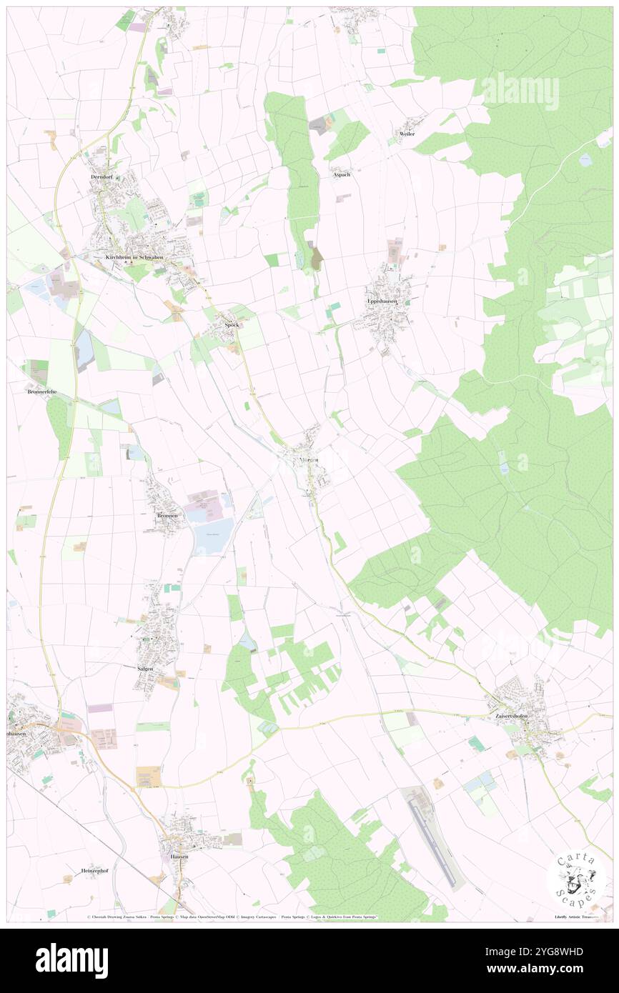 Morgen, Svevia, Germania, Baviera, N 48 8' 58'', N 10 30' 16'', MAP, Cartascapes Map pubblicata nel 2024. Esplora Cartascapes, una mappa che rivela i diversi paesaggi, culture ed ecosistemi della Terra. Viaggia attraverso il tempo e lo spazio, scoprendo l'interconnessione del passato, del presente e del futuro del nostro pianeta. Foto Stock