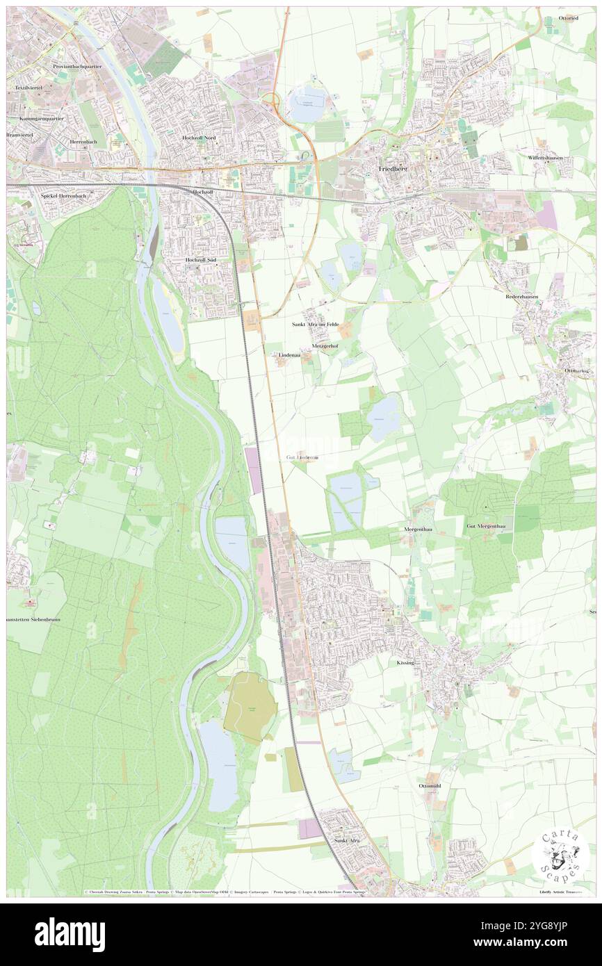 Lindenau, Svevia, Germania, Baviera, N 48 19' 22'', N 10 57' 46'', MAP, Cartascapes Map pubblicata nel 2024. Esplora Cartascapes, una mappa che rivela i diversi paesaggi, culture ed ecosistemi della Terra. Viaggia attraverso il tempo e lo spazio, scoprendo l'interconnessione del passato, del presente e del futuro del nostro pianeta. Foto Stock