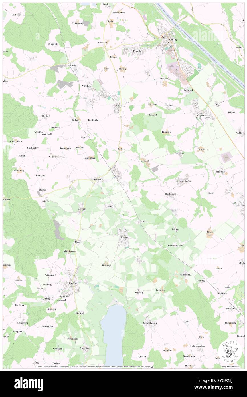 Kutterau, alta Baviera, DE, Germania, Baviera, N 48 1' 17'', N 12 44' 54'', MAP, Cartascapes Map pubblicata nel 2024. Esplora Cartascapes, una mappa che rivela i diversi paesaggi, culture ed ecosistemi della Terra. Viaggia attraverso il tempo e lo spazio, scoprendo l'interconnessione del passato, del presente e del futuro del nostro pianeta. Foto Stock