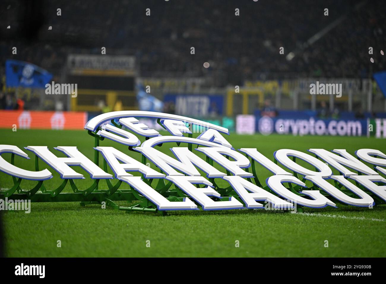 La fase MD4 della UEFA Champions League tra Inter FC Internazionale e Arsenal FC, il 6 novembre 2024, allo stadio Giuseppe Meazza San Siro Siro di Milano Foto Stock