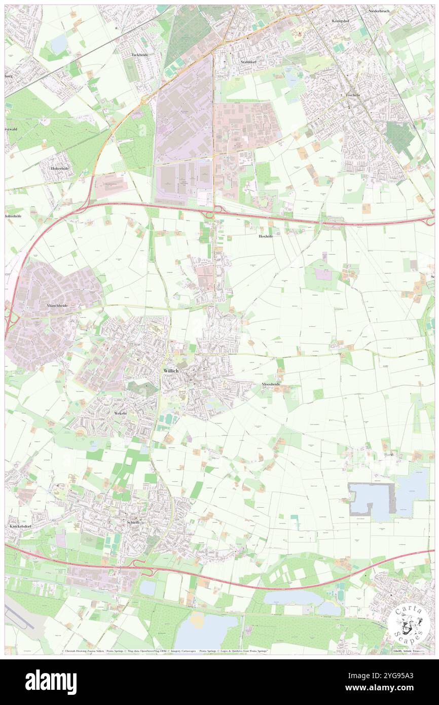 Frankenseite, distretto di Düsseldorf, DE, Germania, Renania settentrionale-Vestfalia, N 51 16' 12''', N 6 33' 22'', MAP, Cartascapes Map pubblicata nel 2024. Esplora Cartascapes, una mappa che rivela i diversi paesaggi, culture ed ecosistemi della Terra. Viaggia attraverso il tempo e lo spazio, scoprendo l'interconnessione del passato, del presente e del futuro del nostro pianeta. Foto Stock