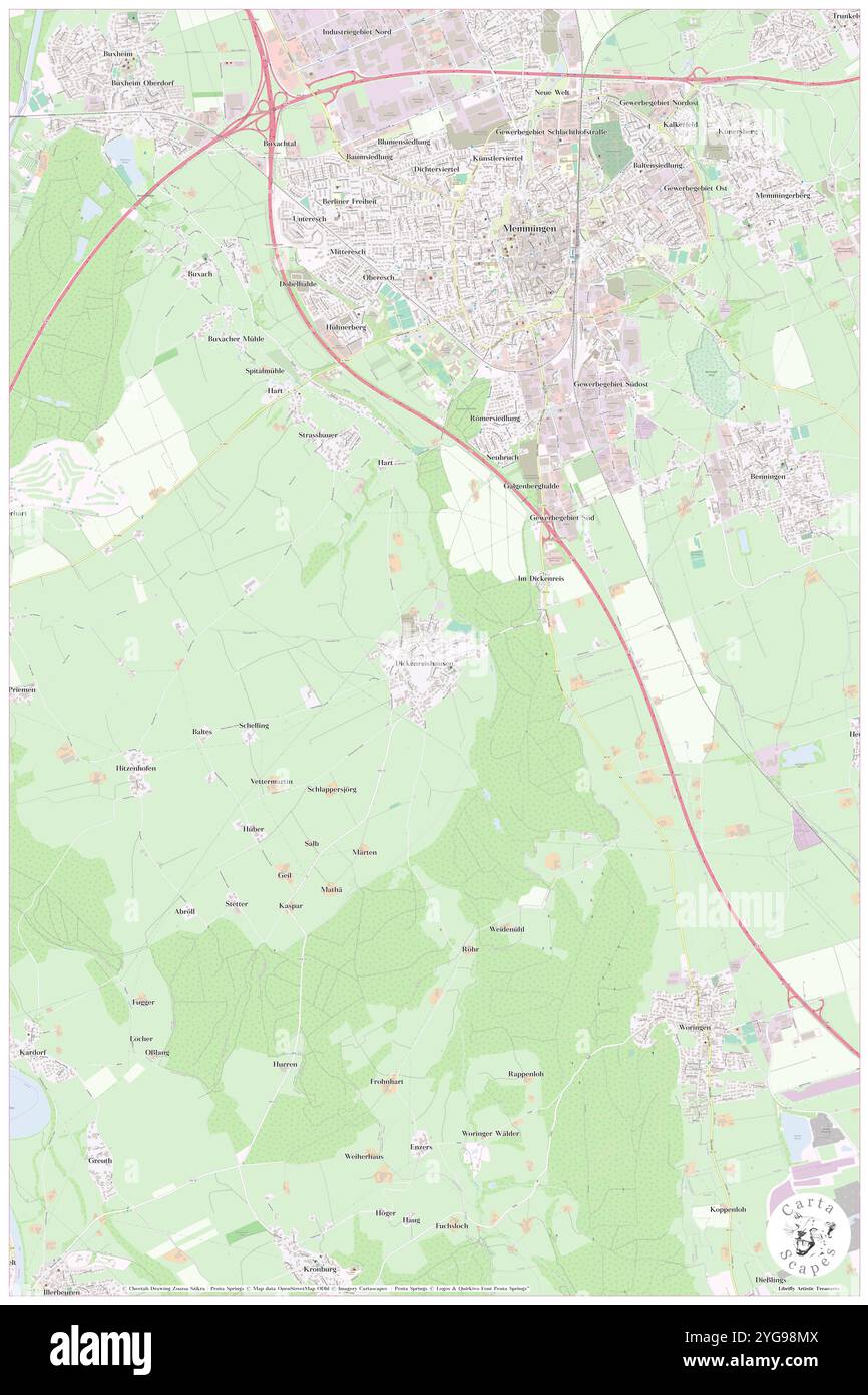 Dickenreishausen, Svevia, Germania, Baviera, N 47 57' 11'', N 10 10' 12'', MAP, Cartascapes Map pubblicata nel 2024. Esplora Cartascapes, una mappa che rivela i diversi paesaggi, culture ed ecosistemi della Terra. Viaggia attraverso il tempo e lo spazio, scoprendo l'interconnessione del passato, del presente e del futuro del nostro pianeta. Foto Stock