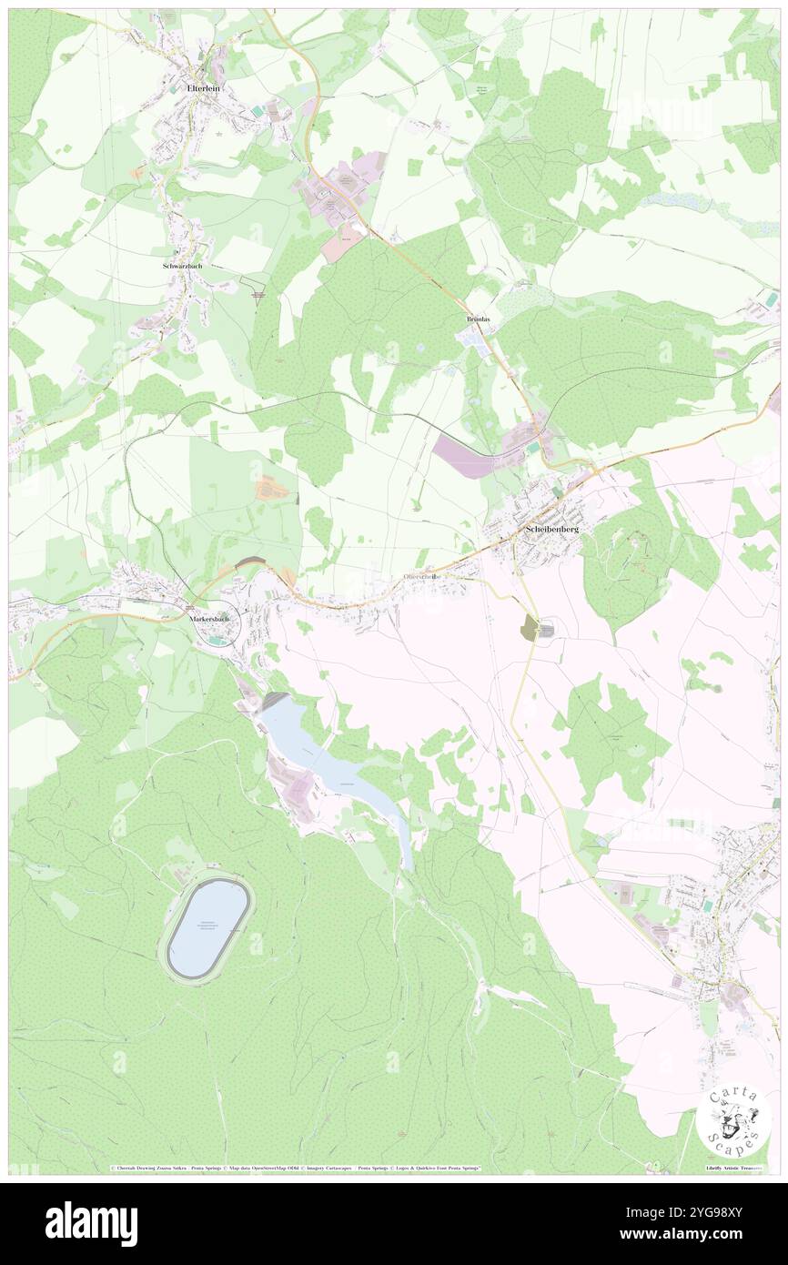 Oberscheibe, DE, Germania, Sassonia, N 50 32' 6'', N 12 53' 37'', mappa, Cartascapes Mappa pubblicata nel 2024. Esplora Cartascapes, una mappa che rivela i diversi paesaggi, culture ed ecosistemi della Terra. Viaggia attraverso il tempo e lo spazio, scoprendo l'interconnessione del passato, del presente e del futuro del nostro pianeta. Foto Stock