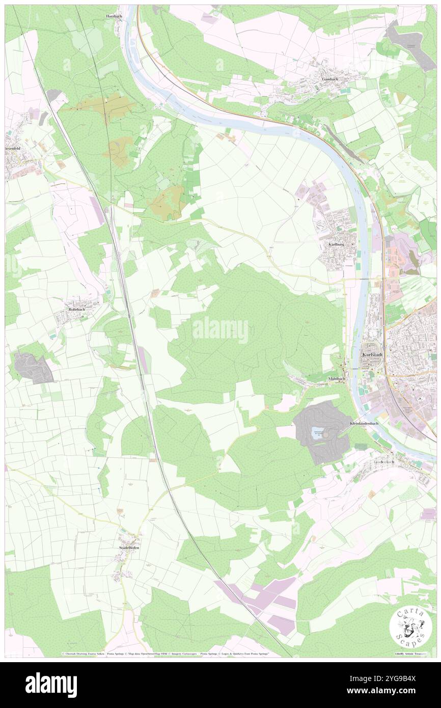 Fanggrund, DE, Germania, Baviera, N 49 57' 54'', N 9 43' 48'', mappa, Cartascapes Mappa pubblicata nel 2024. Esplora Cartascapes, una mappa che rivela i diversi paesaggi, culture ed ecosistemi della Terra. Viaggia attraverso il tempo e lo spazio, scoprendo l'interconnessione del passato, del presente e del futuro del nostro pianeta. Foto Stock