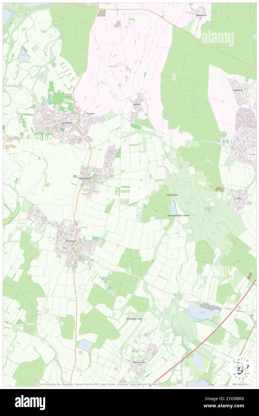 Dundenheim, regione di Friburgo, DE, Germania, Baden-Wurttemberg, N 48 26' 57'', N 7 49' 5'', MAP, Cartascapes Map pubblicata nel 2024. Esplora Cartascapes, una mappa che rivela i diversi paesaggi, culture ed ecosistemi della Terra. Viaggia attraverso il tempo e lo spazio, scoprendo l'interconnessione del passato, del presente e del futuro del nostro pianeta. Foto Stock